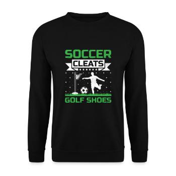 Footgolf Player Foot Golf Playing Footgolfers Foot - Unisex Sweatshirt - black - Front - Alina (178cm) & Michal (187cm)