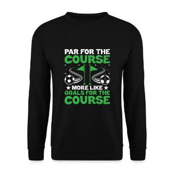 Footgolf Player Foot Golf Playing Footgolfers Foot - Unisex Sweatshirt - black - Front - Alina (178cm) & Michal (187cm)