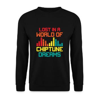 Chiptune Music Lover Groove to the Bleeps and Bloo - Unisex Sweatshirt - black - Front - Alina (178cm) & Michal (187cm)