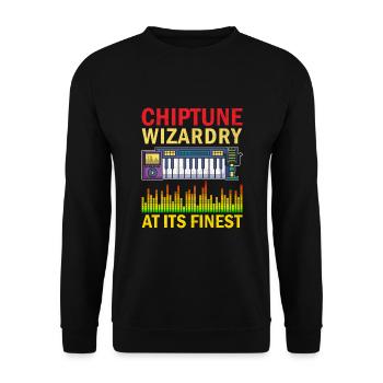 Chiptune Music Lover Groove to the Bleeps and Bloo - Unisex Sweatshirt - black - Front - Alina (178cm) & Michal (187cm)