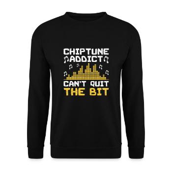 Chiptune Music Lover Groove to the Bleeps and Bloo - Unisex Sweatshirt - black - Front - Alina (178cm) & Michal (187cm)