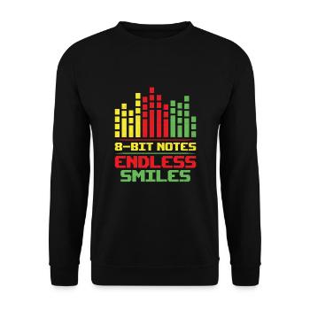 Chiptune Music Lover Groove to the Bleeps and Bloo - Unisex Sweatshirt - black - Front - Alina (178cm) & Michal (187cm)