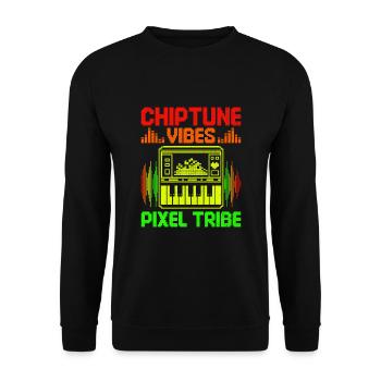 Chiptune Music Lover Groove to the Bleeps and Bloo - Unisex Sweatshirt - black - Front - Alina (178cm) & Michal (187cm)