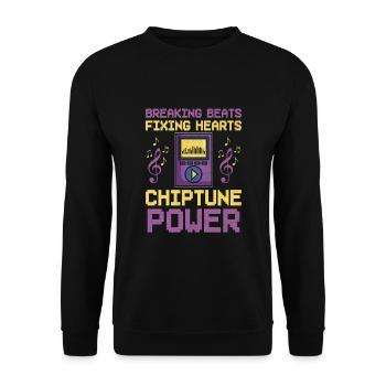 Chiptune Music Lover Groove to the Bleeps and Bloo - Unisex Sweatshirt - black - Front - Alina (178cm) & Michal (187cm)