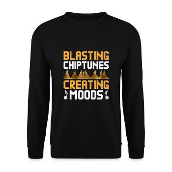 Chiptune Music Lover Groove zu den Bleeps und Bloo - Unisex Pullover - Schwarz - Vorne - Alina (178cm) & Michal (187cm)