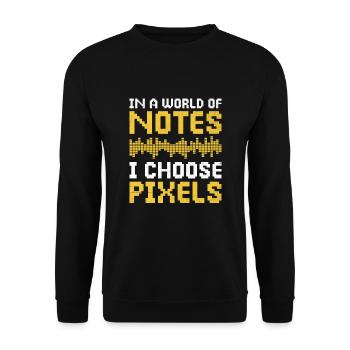 Chiptune Music Lover Groove to the Bleeps and Bloo - Unisex Sweatshirt - black - Front - Alina (178cm) & Michal (187cm)