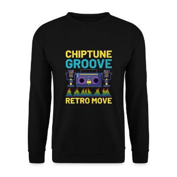Chiptune Music Lover Groove to the Bleeps and Bloo - Unisex Sweatshirt - black - Front - Alina (178cm) & Michal (187cm)