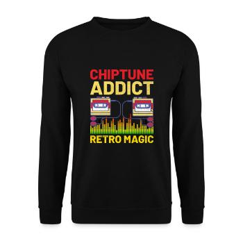 Chiptune Music Lover Groove to the Bleeps and Bloo - Unisex Sweatshirt - black - Front - Alina (178cm) & Michal (187cm)