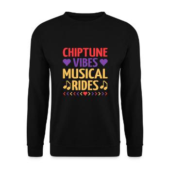 Chiptune Music Lover Groove to the Bleeps and Bloo - Unisex Sweatshirt - black - Front - Alina (178cm) & Michal (187cm)