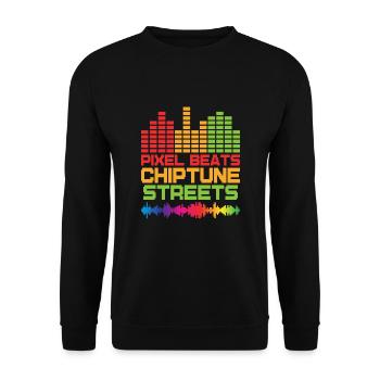 Chiptune Music Lover Groove to the Bleeps and Bloo - Unisex Sweatshirt - black - Front - Alina (178cm) & Michal (187cm)