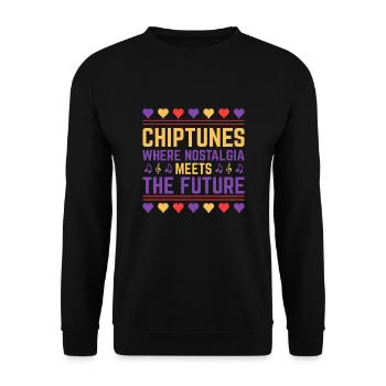 Chiptune Music Lover Groove to the Bleeps and Bloo - Unisex Sweatshirt - black - Front - Alina (178cm) & Michal (187cm)