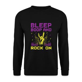 Chiptune Music Lover Groove to the Bleeps and Bloo - Unisex Sweatshirt - black - Front - Alina (178cm) & Michal (187cm)