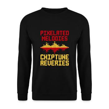 Chiptune Music Lover Groove zu den Bleeps und Bloo - Unisex Pullover - Schwarz - Vorne - Alina (178cm) & Michal (187cm)