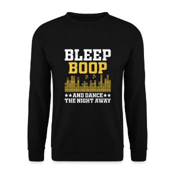 Chiptune Music Lover Groove zu den Bleeps und Bloo - Unisex Pullover - Schwarz - Vorne - Alina (178cm) & Michal (187cm)