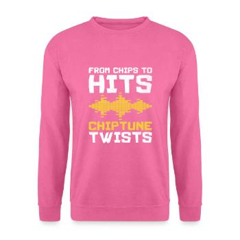 Chiptune Music Lover Groove to the Bleeps and Bloo - Unisex Sweatshirt - pink - Front