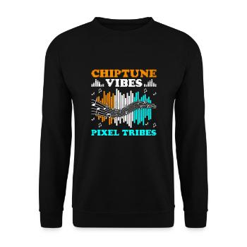 Chiptune Music Lover Groove to the Bleeps and Bloo - Unisex Sweatshirt - black - Front - Alina (178cm) & Michal (187cm)