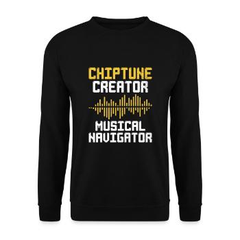 Chiptune Music Lover Groove to the Bleeps and Bloo - Unisex Sweatshirt - black - Front - Alina (178cm) & Michal (187cm)