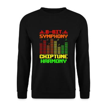 Chiptune Music Lover Groove to the Bleeps and Bloo - Unisex Sweatshirt - black - Front - Alina (178cm) & Michal (187cm)