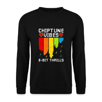 Chiptune Music Lover Groove to the Bleeps and Bloo - Unisex Sweatshirt - black - Front - Alina (178cm) & Michal (187cm)