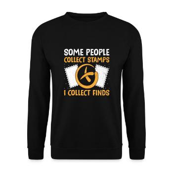 Geocaching Geocache Funny Geocacher Geocacher Sayi - Unisex Sweatshirt - black - Front - Alina (178cm) & Michal (187cm)