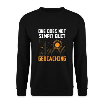 Geocaching Geocache Funny Geocacher Geocacher Sayi - Unisex Sweatshirt - black - Front - Alina (178cm) & Michal (187cm)