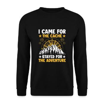 Geocaching Geocache Funny Geocacher Geocacher Sayi - Unisex Sweatshirt - black - Front - Alina (178cm) & Michal (187cm)