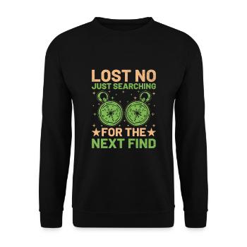 Geocaching Geocache Funny Geocacher Geocacher Sayi - Unisex Sweatshirt - black - Front - Alina (178cm) & Michal (187cm)