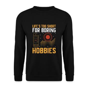 Geocaching Geocache Funny Geocacher Geocacher Sayi - Unisex Sweatshirt - black - Front - Alina (178cm) & Michal (187cm)