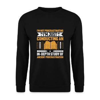 Geschichtslehrer Lustige Geschichtslehrer Sprüche - Unisex Pullover - Schwarz - Vorne - Alina (178cm) & Michal (187cm)