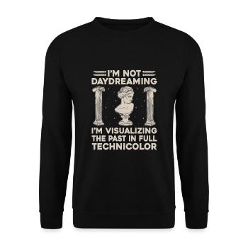Geschichtslehrer Lustige Geschichtslehrer Sprüche - Unisex Pullover - Schwarz - Vorne - Alina (178cm) & Michal (187cm)