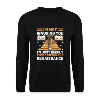 Geschichtslehrer Lustige Geschichtslehrer Sprüche - Unisex Pullover - Schwarz - Vorne - Alina (178cm) & Michal (187cm)