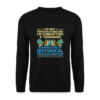 Geschichtslehrer Lustige Geschichtslehrer Sprüche - Unisex Pullover - Schwarz - Vorne - Alina (178cm) & Michal (187cm)