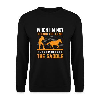 Horse Photography Horseback Riding Horses Hobby Ph - Unisex Sweatshirt - black - Front - Alina (178cm) & Michal (187cm)