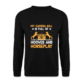 Horse Photography Horseback Riding Horses Hobby Ph - Unisex Sweatshirt - black - Front - Alina (178cm) & Michal (187cm)