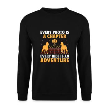 Horse Photography Horseback Riding Horses Hobby Ph - Unisex Sweatshirt - black - Front - Alina (178cm) & Michal (187cm)