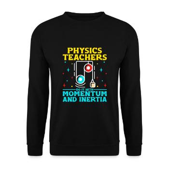 Naturfagslærer Skolelærer Biologi Kemi P - Unisex sweater - sort - Foran - Alina (178cm) & Michal (187cm)