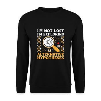 Professeur de sciences Professeur d’école Biologie Chimie P - Sweat-shirt Unisexe - noir - Devant - Alina (178cm) & Michal (187cm)