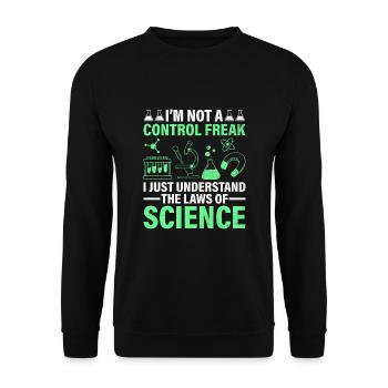Professeur de sciences Professeur d’école Biologie Chimie P - Sweat-shirt Unisexe - noir - Devant - Alina (178cm) & Michal (187cm)