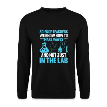 Professeur de sciences Professeur d’école Biologie Chimie P - Sweat-shirt Unisexe - noir - Devant - Alina (178cm) & Michal (187cm)