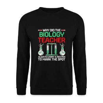 Professeur de sciences Professeur d’école Biologie Chimie P - Sweat-shirt Unisexe - noir - Devant - Alina (178cm) & Michal (187cm)