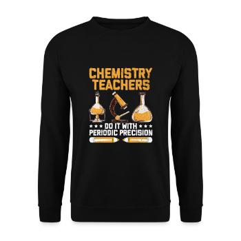 Professeur de sciences Professeur d’école Biologie Chimie P - Sweat-shirt Unisexe - noir - Devant - Alina (178cm) & Michal (187cm)