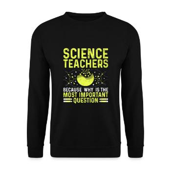 Professeur de sciences Professeur d’école Biologie Chimie P - Sweat-shirt Unisexe - noir - Devant - Alina (178cm) & Michal (187cm)
