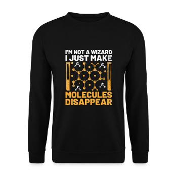 Naturfagslærer Skolelærer Biologi Kemi P - Unisex sweater - sort - Foran - Alina (178cm) & Michal (187cm)