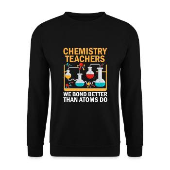 Professeur de sciences Professeur d’école Biologie Chimie P - Sweat-shirt Unisexe - noir - Devant - Alina (178cm) & Michal (187cm)