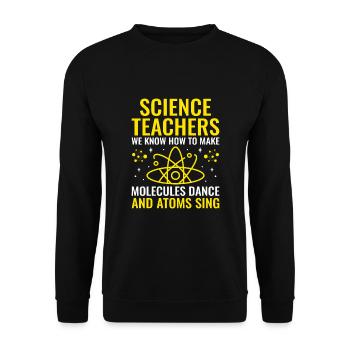 Professeur de sciences Professeur d’école Biologie Chimie P - Sweat-shirt Unisexe - noir - Devant - Alina (178cm) & Michal (187cm)