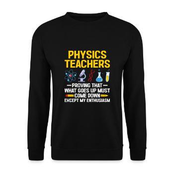 Professeur de sciences Professeur d’école Biologie Chimie P - Sweat-shirt Unisexe - noir - Devant - Alina (178cm) & Michal (187cm)