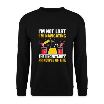 Professeur de sciences Professeur d’école Biologie Chimie P - Sweat-shirt Unisexe - noir - Devant - Alina (178cm) & Michal (187cm)