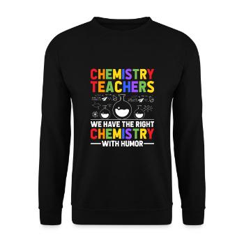 Professeur de sciences Professeur d’école Biologie Chimie P - Sweat-shirt Unisexe - noir - Devant - Alina (178cm) & Michal (187cm)