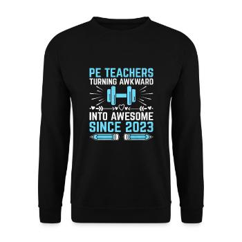 Professeur d’éducation physique Professeurs d’éducation physique École Spor - Sweat-shirt Unisexe - noir - Devant - Alina (178cm) & Michal (187cm)