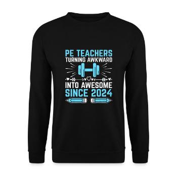 Sportlehrer Sportlehrer Schullehrer Schule Spor - Unisex Pullover - Schwarz - Vorne - Alina (178cm) & Michal (187cm)